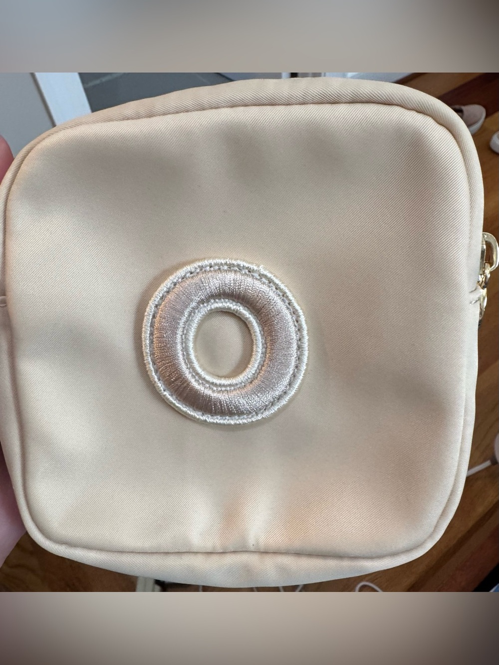 Stoney Clover Lane Mini Pouch with O monogram patch. NWOT.